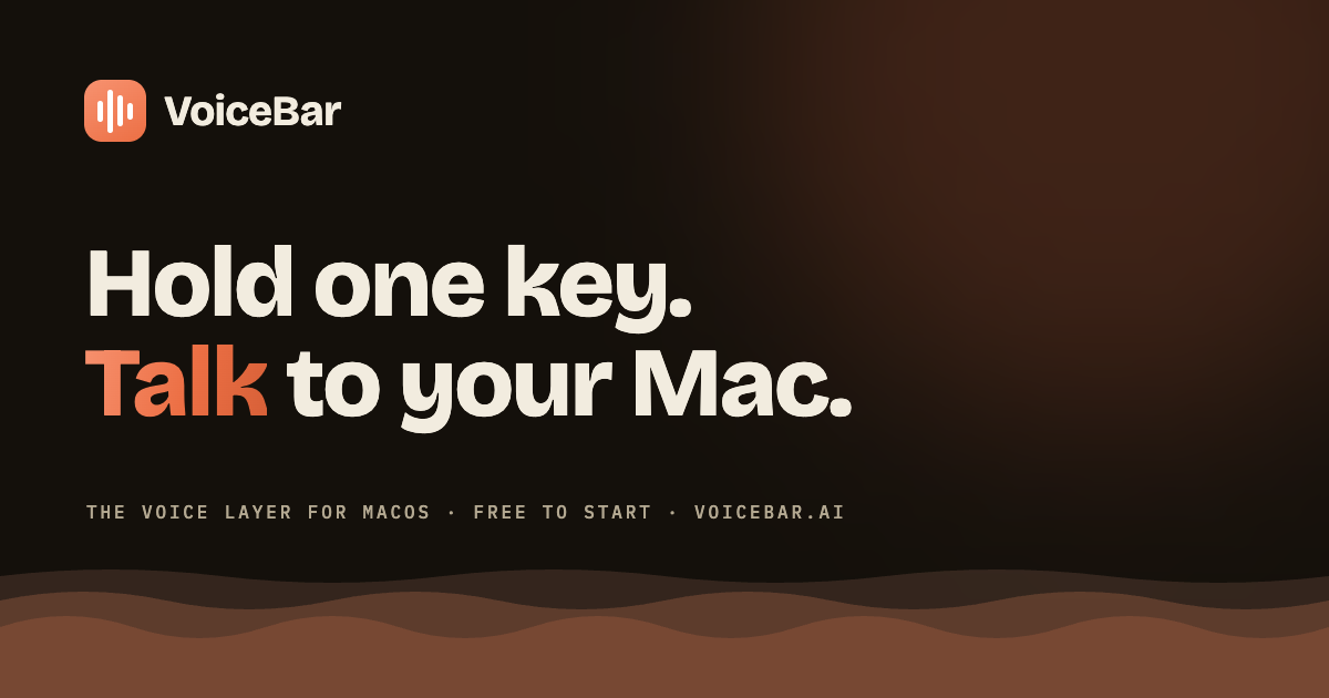 Voicebar - Beyond Dictation (1 month of Pro for 10 people here) logo